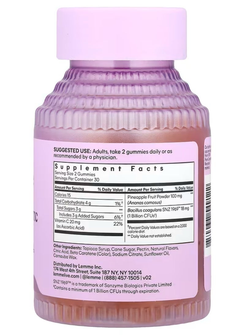 Lemme, Purr, Vaginal Probiotic Gummies, Pineapple, 60 Gummies - Image 5